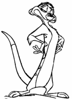 A coloring page of the lion king